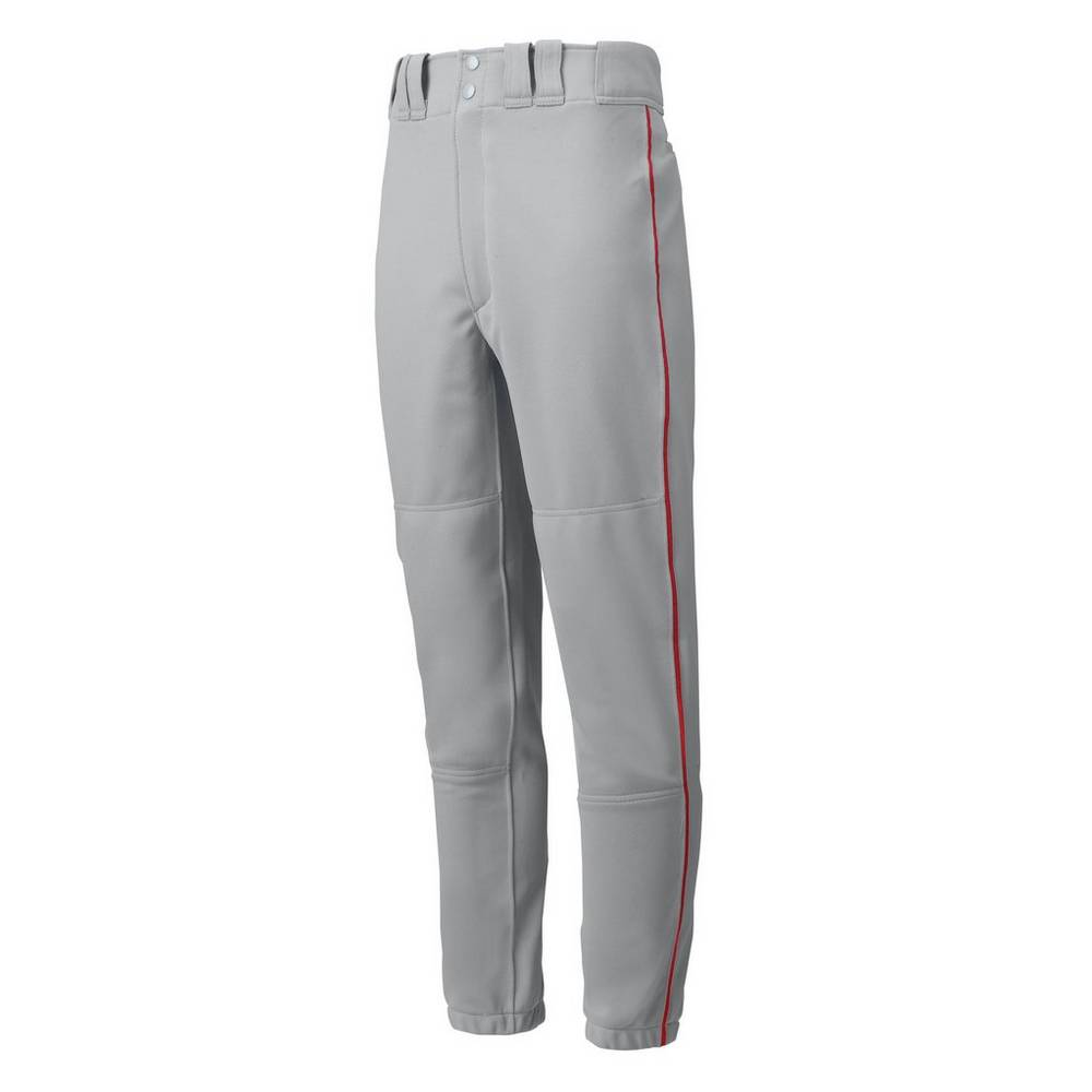 Panske Tepláky Mizuno Premier Piped Baseball Siva/Červené Vypredaj UOQA28437